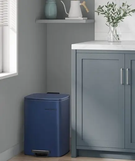 Songmics Prullenbak Keuken 20 Liter Trop Bin Tredende Vuilnisbak Staal Met Binnenste Pin Soft Close