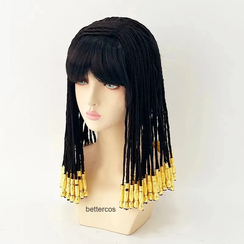 

A;3\v,7'd/NewCleopatra Cosplay Wigs Egyptian Queen Black Braid Heat Resistant Synthetic Hair Halloween Party Carnival x;4'v\7,h/