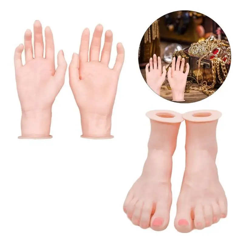 

A52E Realistic Silicone Hand Foot Shaped Display Property for Jewelry and Watches