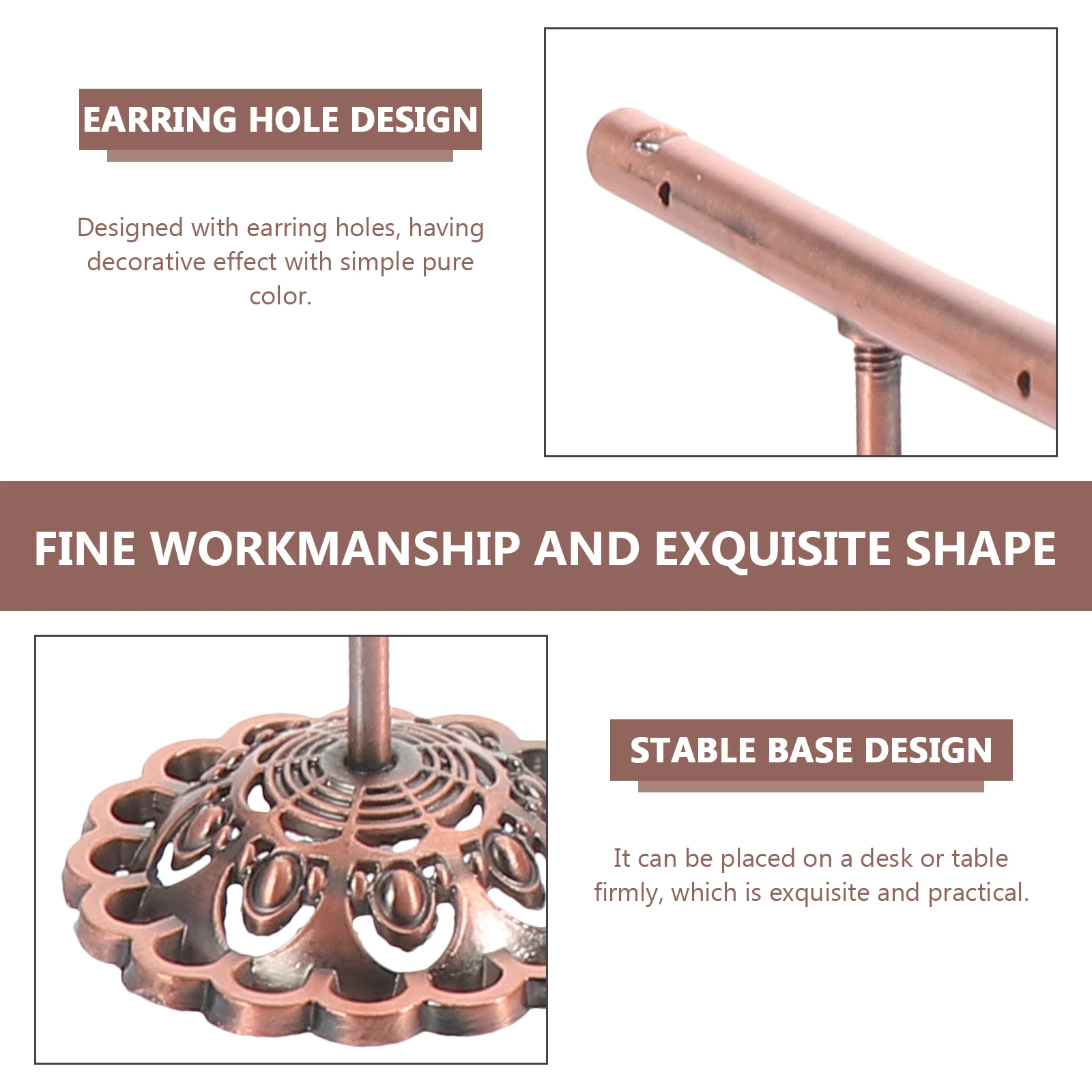 

3 Pcs Jewelry Display Rack Earring Holder Stand Shape Holders for Selling Earrings Storage Tray