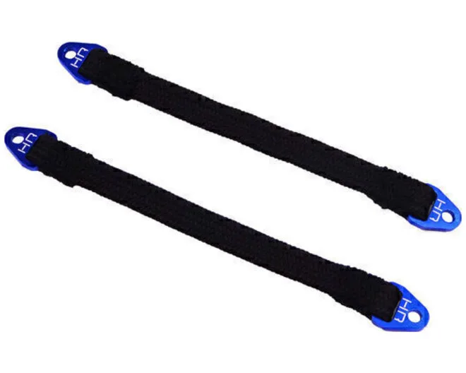Hot Racing SLS110T0606 110mm Suspension Limit Straps (2) Blue for 1/10 Off-Road RC