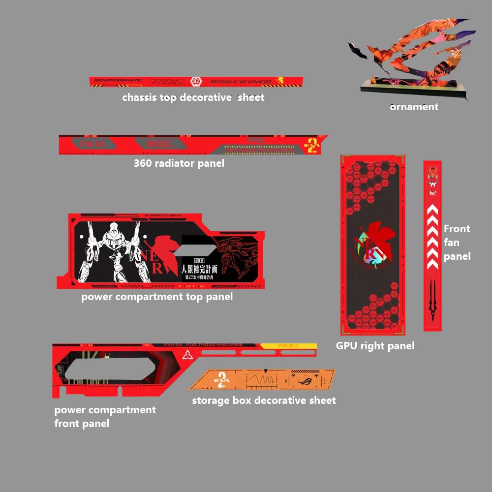 

Computer Cabinet Refit ARGB Lighting Panels Kit for ROG GR701 HYPERION Case,Gamer Cooler Decoration
