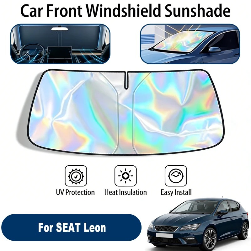 

Windshield Sun Shade For SEAT Leon Foldable UV Reflective Front Window Sun Protection Cover Accessories