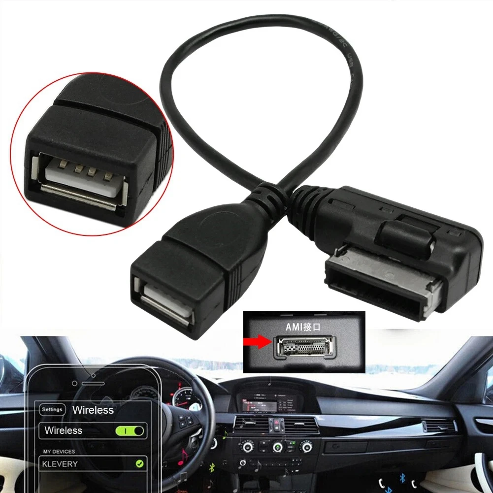 USB AUX Cable Music Adapter MDI MMI AMI to USB Female Interface Audio AUX Data Wire for VW MK5 AUDI A3 A4 A4L A5 A6 A8 Q5