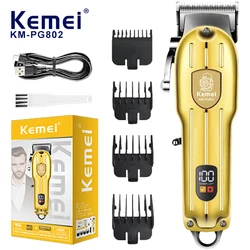 KEMEI Hair Clippers for Professional Barber for Hair Cutting Cordless Corded Rechargeable Beard Trimmer  for Men KM-PG802