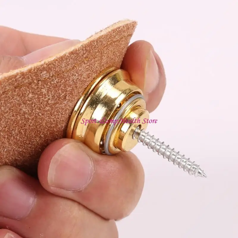 2pcs حزام الجيتار المعدني أقفال أزرار حزام الغيتار أزرار حزام الغيتار