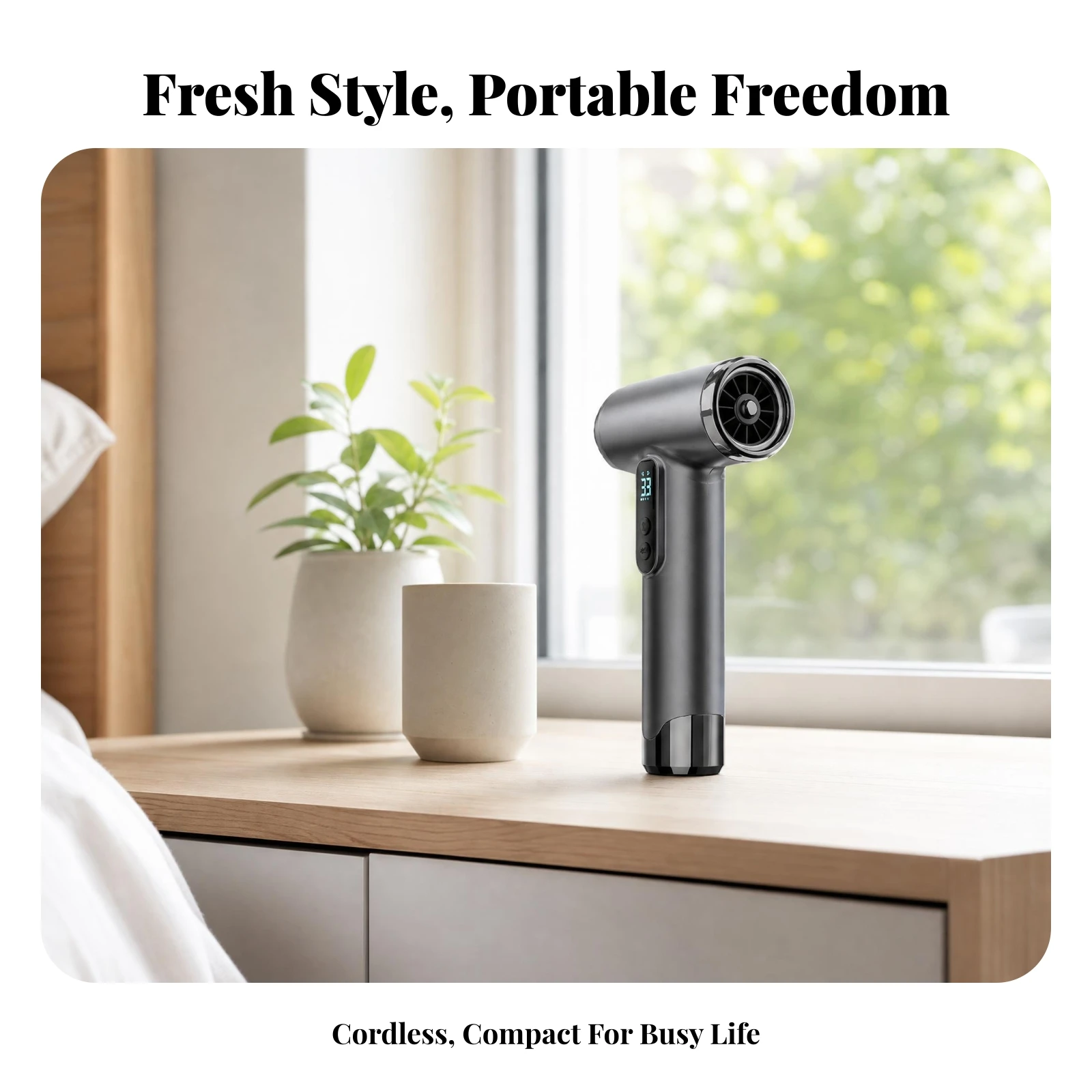 

Beauty Appliance Two-Button Buttons Compact Hair Dryer Home Use Cordcordless Cordless Hair Dryer for Dorm
