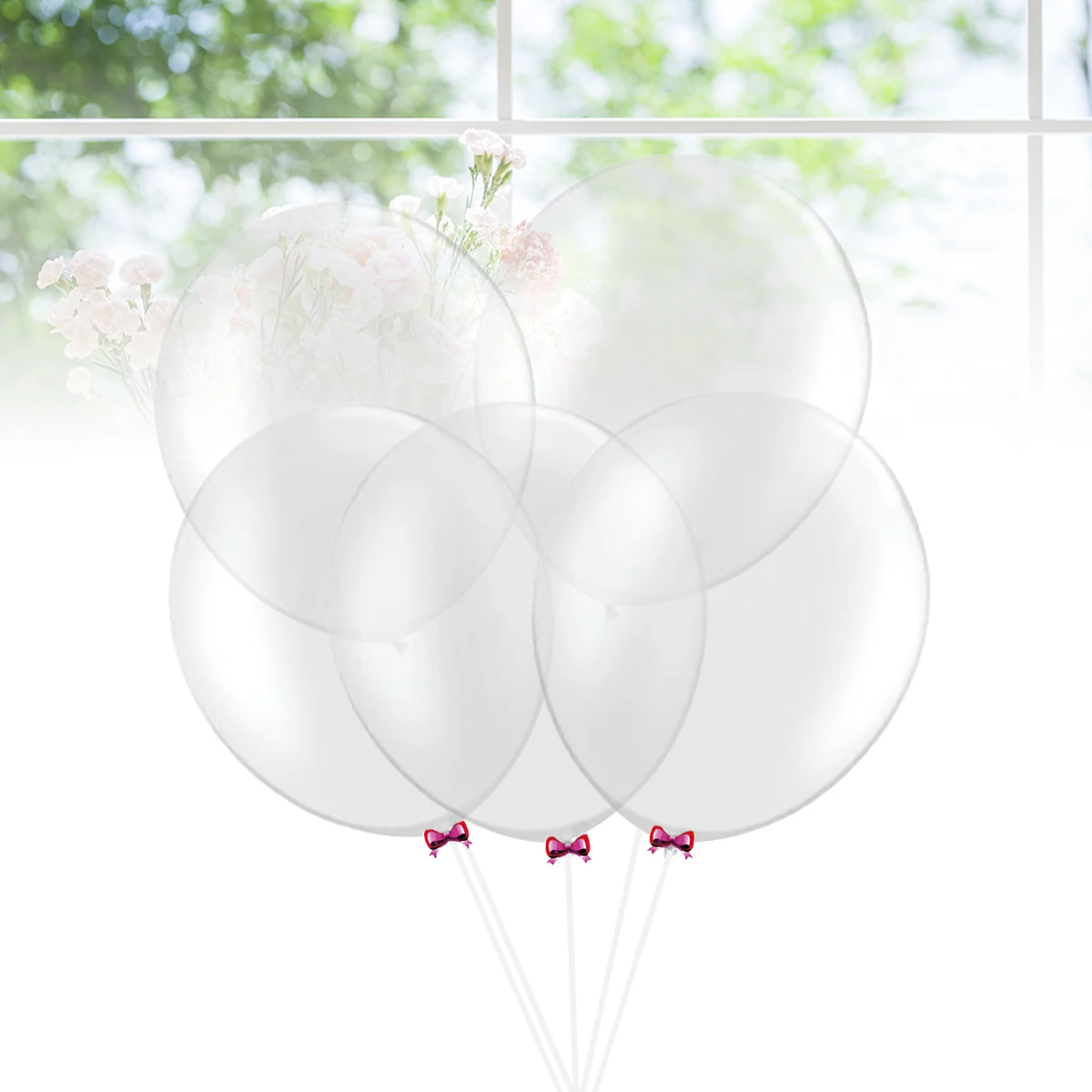 

6pcs/pack 36-Inch Round Latex Balloons Large Decorative Balloons for Birthday Wedding Shower Decoration(Clear)