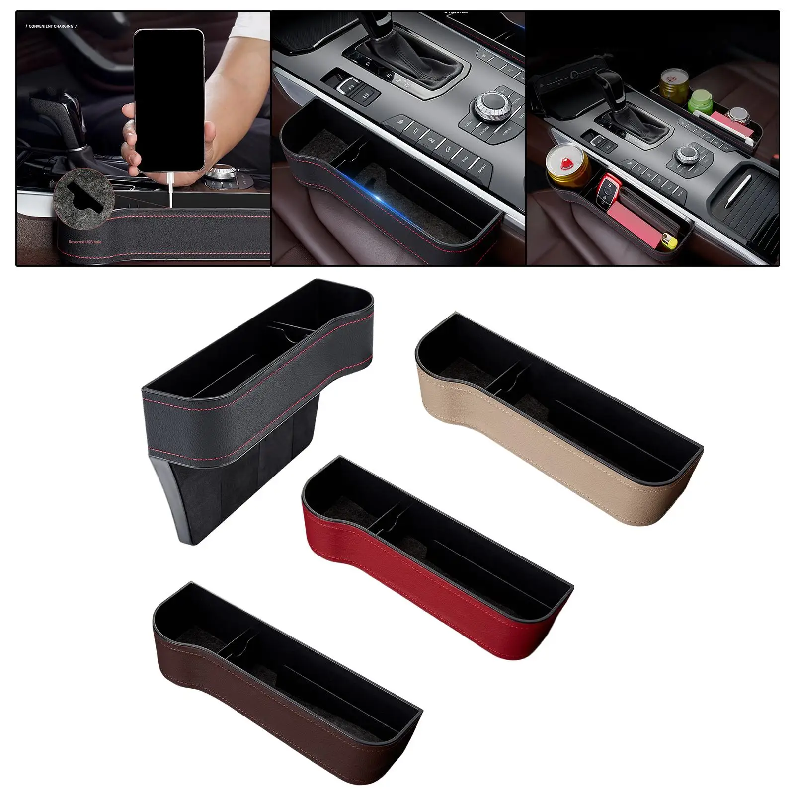 

Car Seat Gap Filler Plug in Auto Console Side Storage Box for Phones
