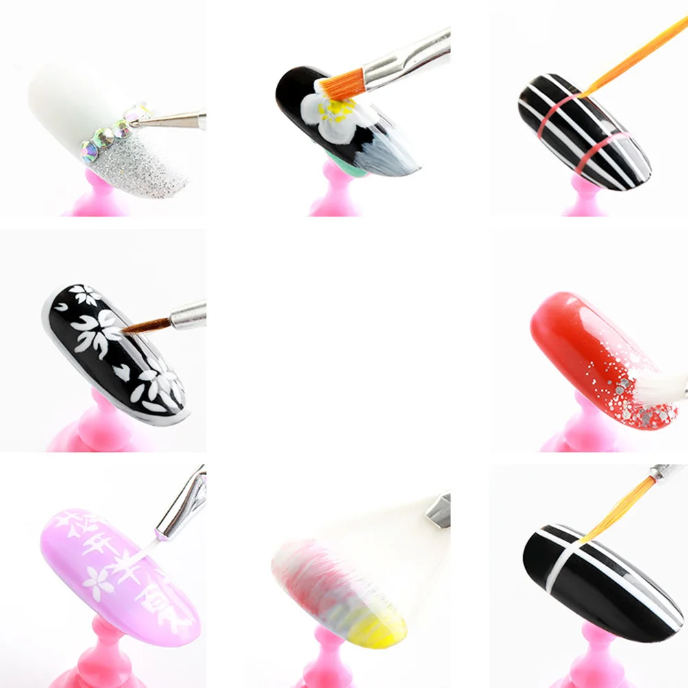 

20 Pcs Nail Pen Set Durable Art Pens Brush Painting Tools Assorted Color Silicone
