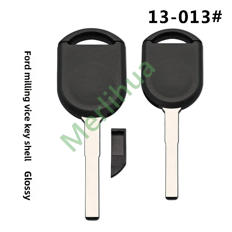 FOR Ford Car Vertical‑Milling Chip Empty Spare Replacement Key Housing Compatible With Edge Kuga Focus Spare Secondary Key Shell