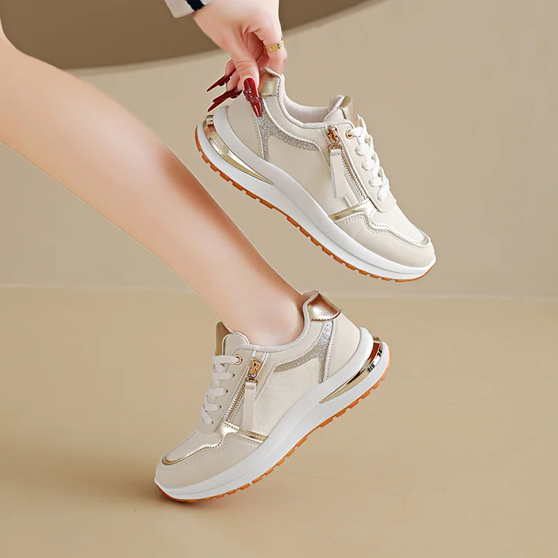 

2026 New Casual Shoes Outdoor Sports Women's Shoes Height Raising Fashionable Sneakers Comfortable Breathable Casual Women Shoes