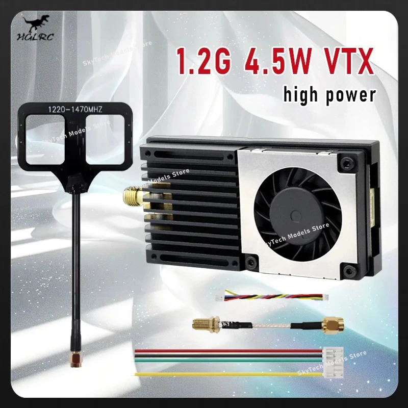 

HGLRC ZEUS 1.2G 4.5W VTX 8CH 25mW /800mW /4.5W Power Adjustable Image Transmission Built-in Fan 2-8S Suitable for Model Aircraft