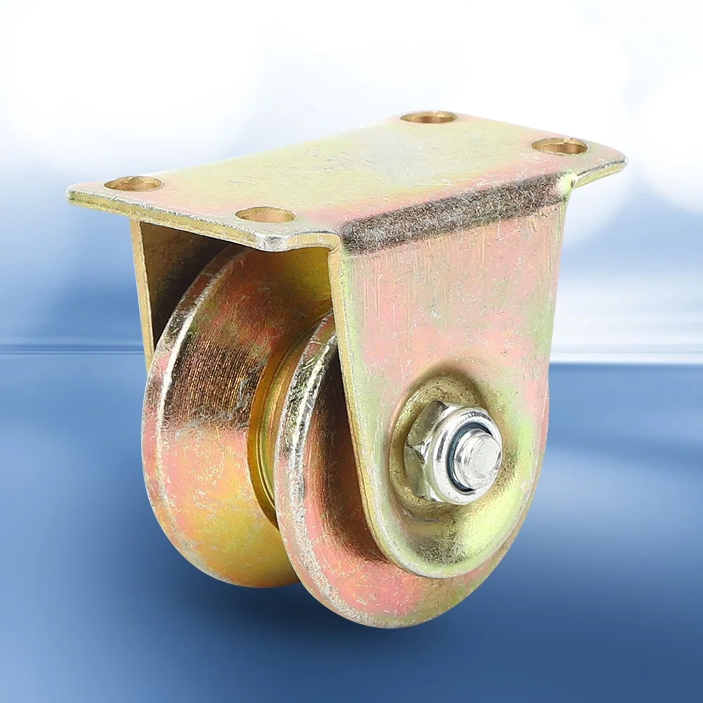 V Groove Wheel 45# Steel Sliding Door Track Rigid Caster Industrial Guiding Pulley