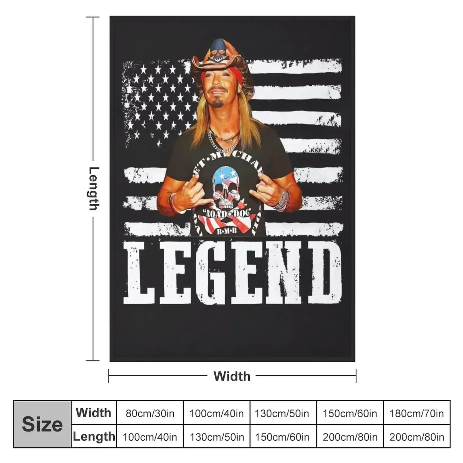 Women My Favorite Distressed American Flag Bret Michaels Legend Retro Throw Blanket Thin Flannel warm for winter Blankets