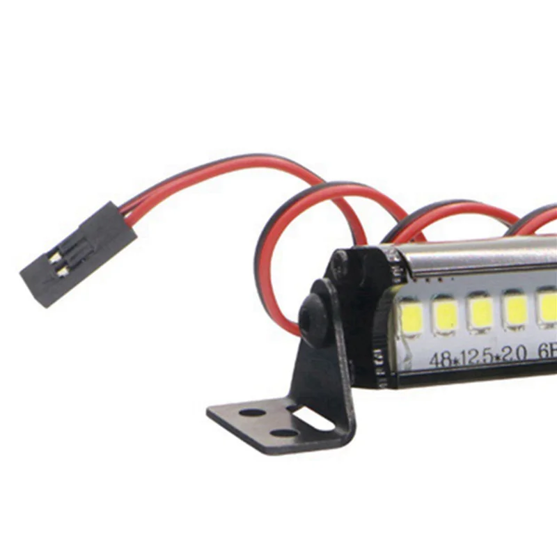 

2Pcs RC 12 LED Light Bar Metal Roof Lamp For Traxxas SCX10 KM2 CC01 RC4WD D90 90046 90047 RC Crawlers,50Mm/1.97 Inch-Y44A
