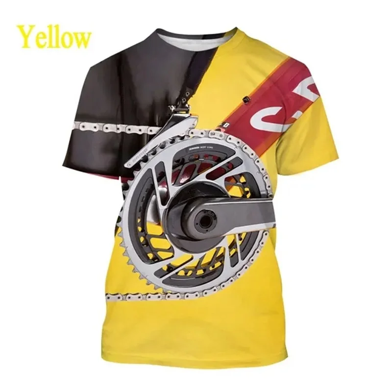Fashion Women's Men's Motor Parts Graphic T Shirts 3D Printing Casual Round Neck Short Sleeve Tee Tops Mens Oversized Tshirt - view 5