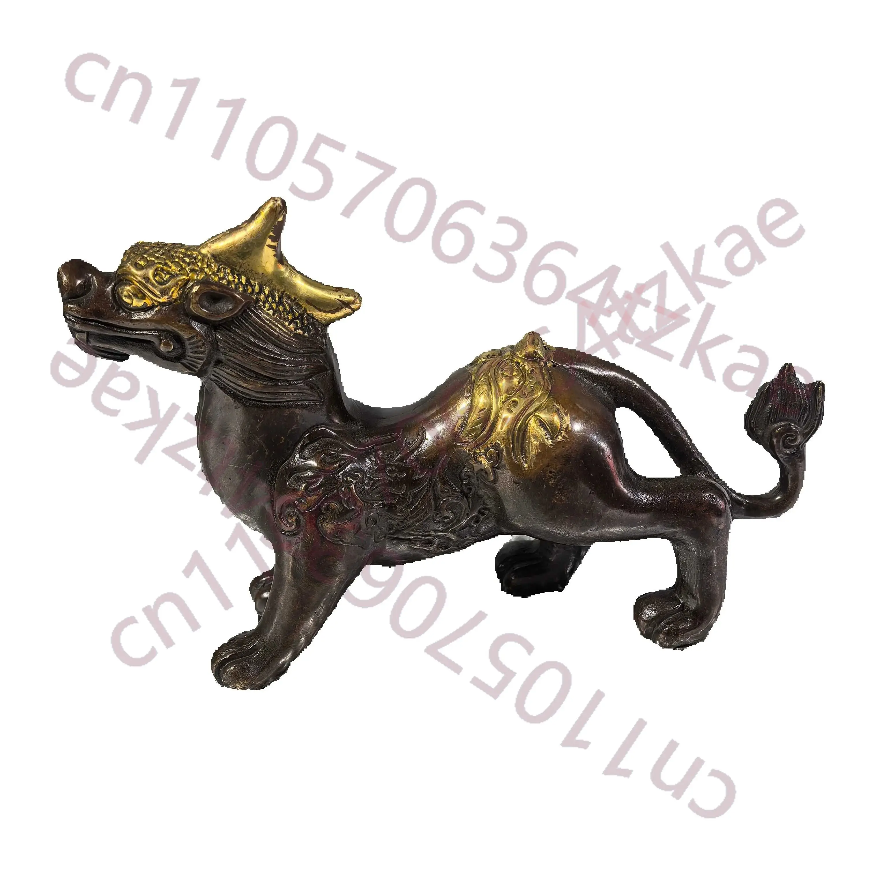 

Китайская народная коллекция: позолоченные медные украшения Пи Сю для коллекционирования, ручная работа, предметы искусства для домашнего декора.