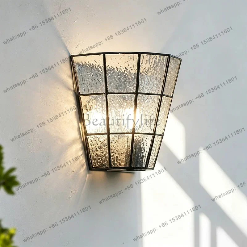 YJ French idyllic bedside wall decoration luminous retro bedroom decoration glass atmosphere
