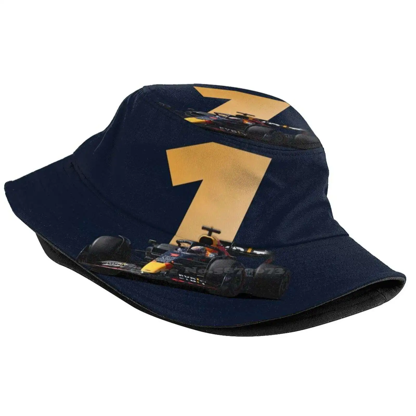 - Rb18-2022-Gold V1 Foldable Panama Bucket Hat Cap Turkish Gp Livery Red Bull Logo 1 33 2022 2022 Season