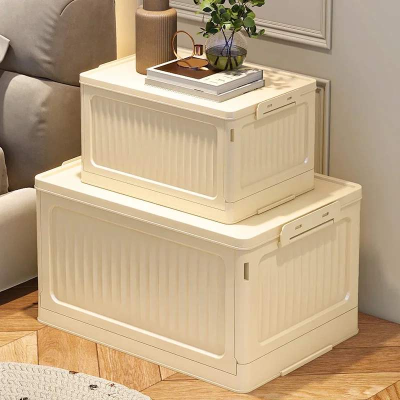 Home Collapsible Closet Toy Bookcase Organizer Baskets Plastic Folding Storage Bins with Lids Outdoor Camping Stackable Box