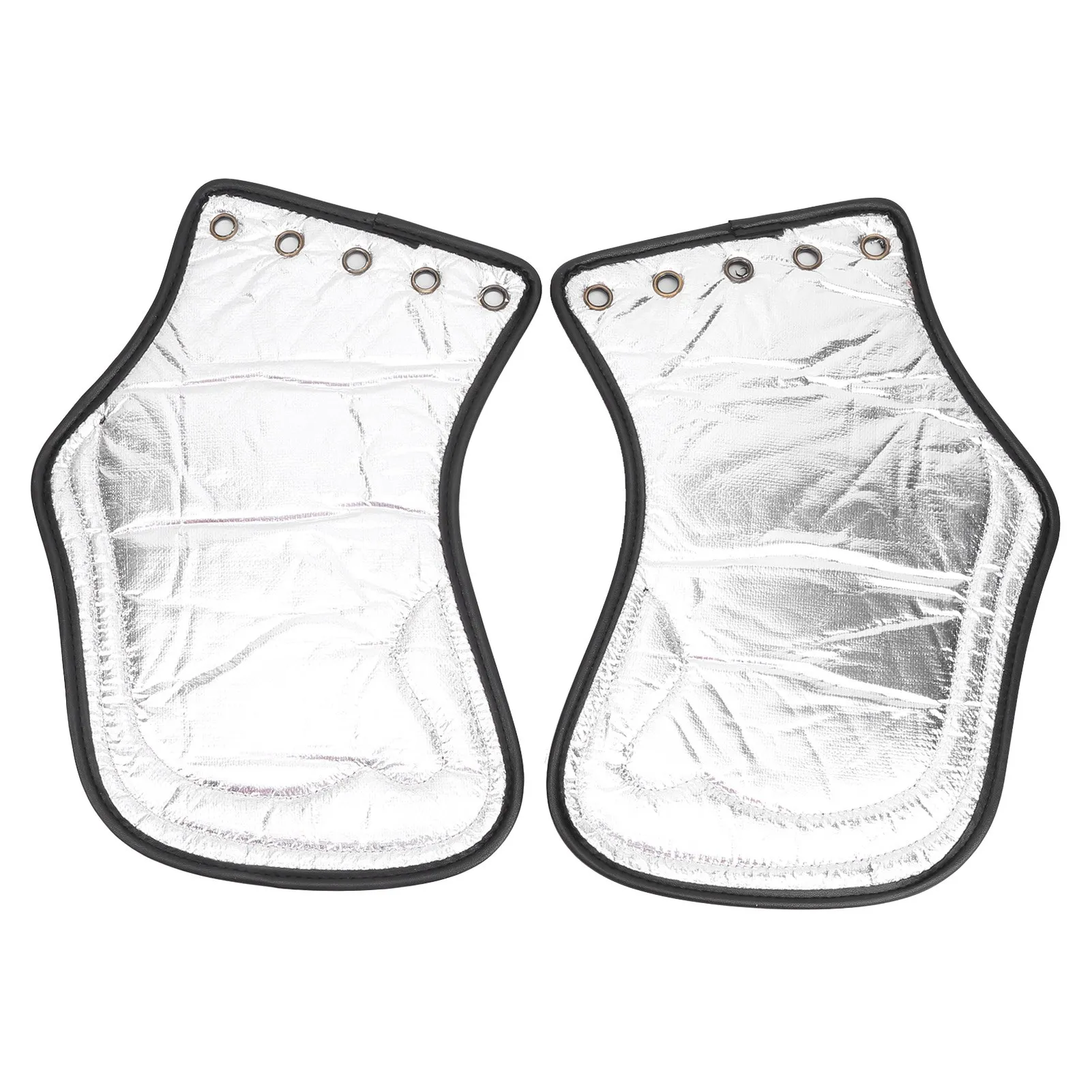 2pcs Motorcycle PU Heat Deflector Engine Heating Insulation Cushion Saddle Guard Side Saddle Heat Shield Deflector