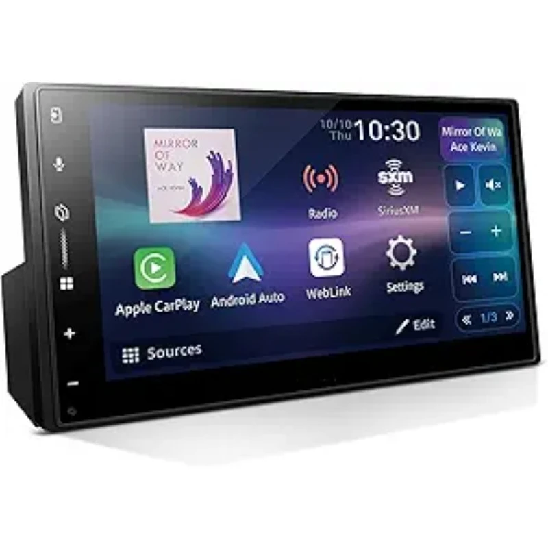 

Беспроводной Apple CarPlay Android Auto 6,8-дюймовый двойной Din автомобильный стерео мультимедийный приемник с сенсорным экраном Bluetooth резервная камера