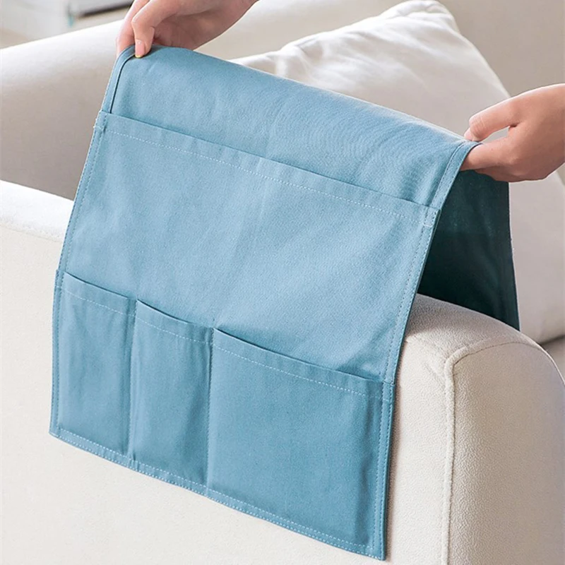 Sofa Arm Hanging Storage Bag Armrest Cover Book Magazine Keys Remote Control Waterproof Hanging Bed Holder Organizer Pockets