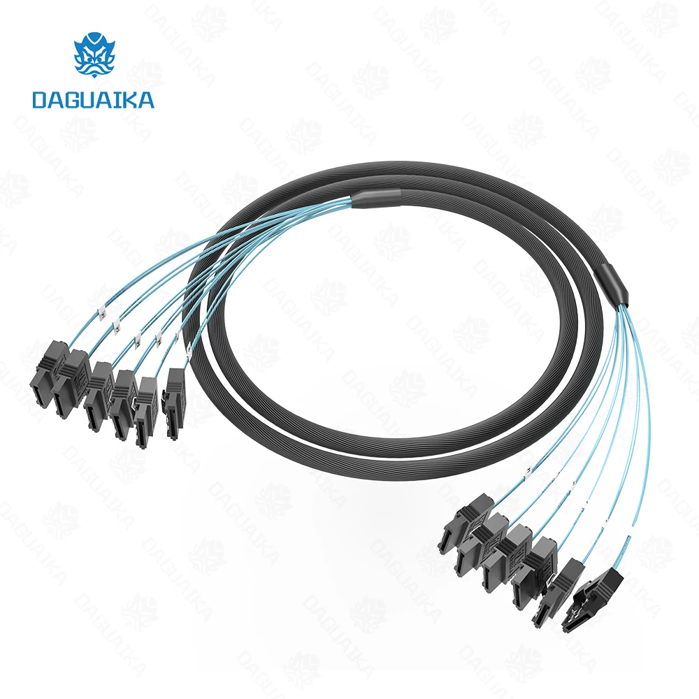 SATA-III Cable 6Pcs/Set-SATA Cable 90-Degree Right-Angle SAS/SATA-6Gbps Cable Replacement for Server-Raid SDD HDD CD DVD Drives