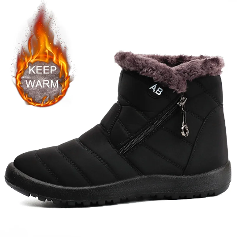 

Женские зимние зимние ботинки. Удобные и легкие прогулочные ботинки. Простые и теплые женские ботинки. Обувь для женщин.
