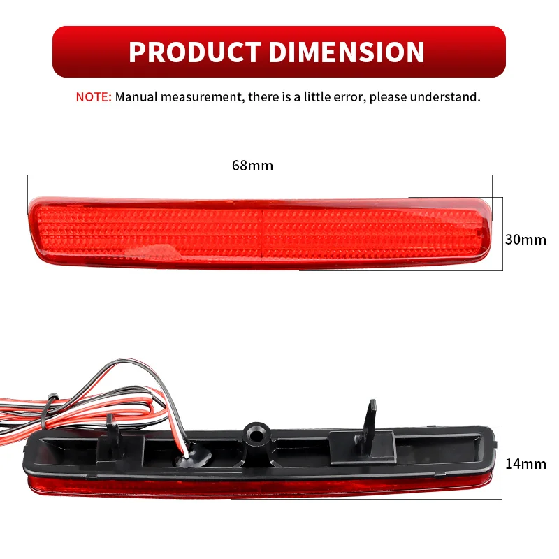 

2×Red LED Rear Brake Lights Bumper Reflector Taillight Lamp Fog Lamps for Toyota Prius V 2012-2017 Scion tC 2014-16 Car Assembly