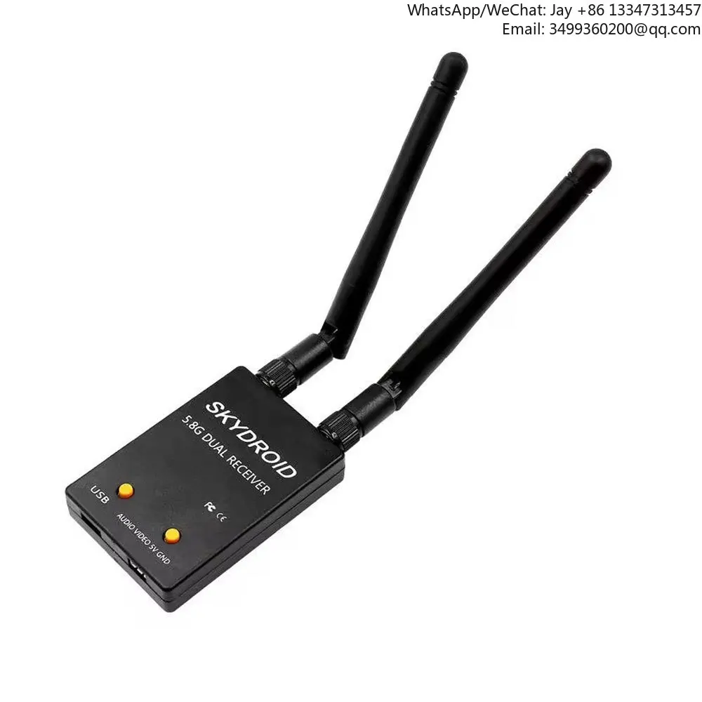 

For Drone Parts Dual 5.8GHz 150CH FPV Receiver VTX OTG Smartphone Remote Control Drone Parts UVC 5v Output Voltage Dual Antenna