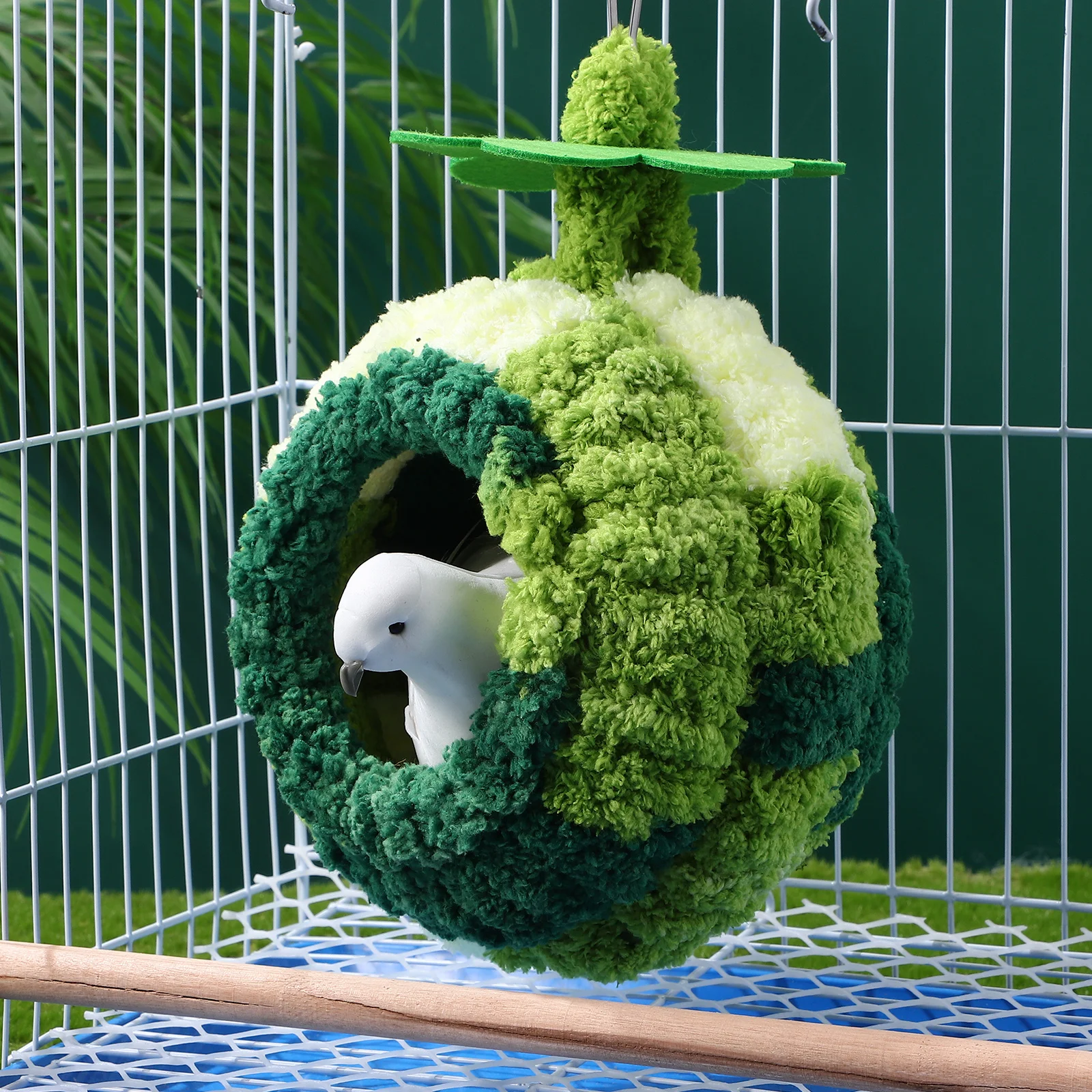 

Parrot Nest Bird Hammock with Hole Breeding Bedding Accessories for Cages Winter