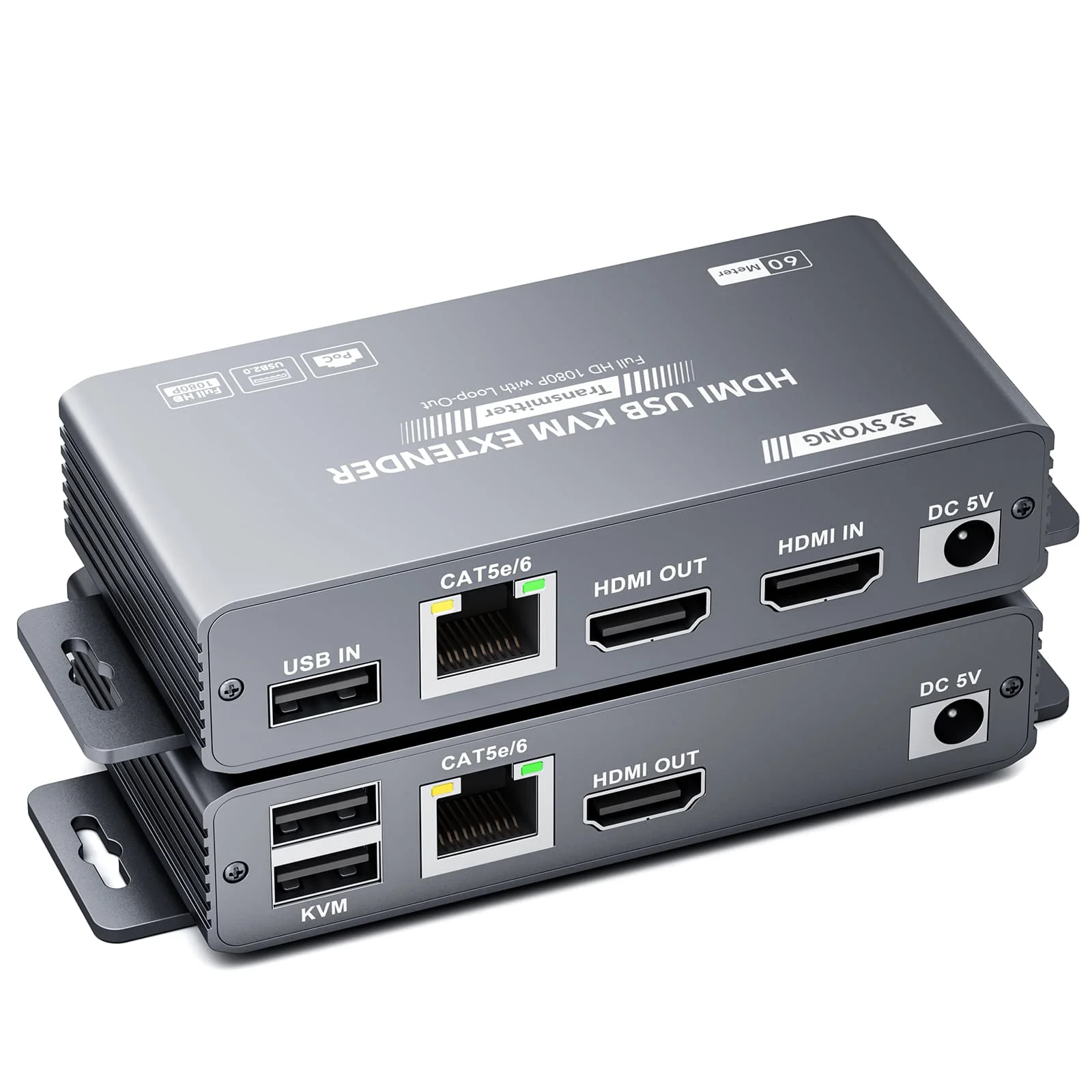 

SYONG Verified OEM Factory 4K HDMI Extender With USB Over Ethernet, 60m 30m RJ45 To HDMI KVM Extender, Cat6 HDMI Extender