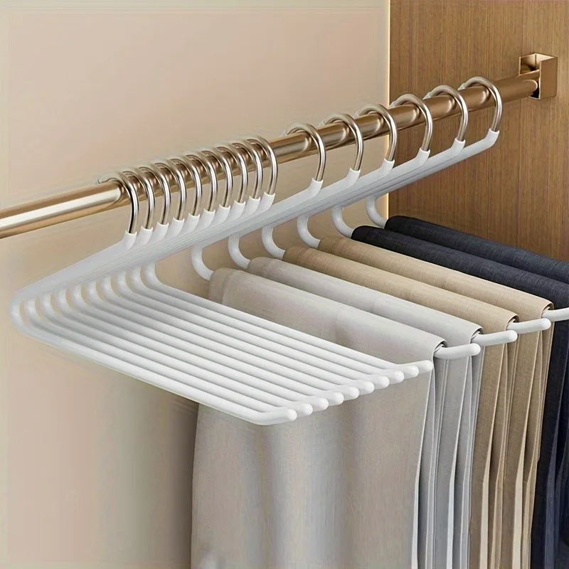 5pcs Metal Pants Hangers, Durability,Non-Slip Closet Organizer – Ideal for Home Storage, Hangers for Clothes.trouser hanger