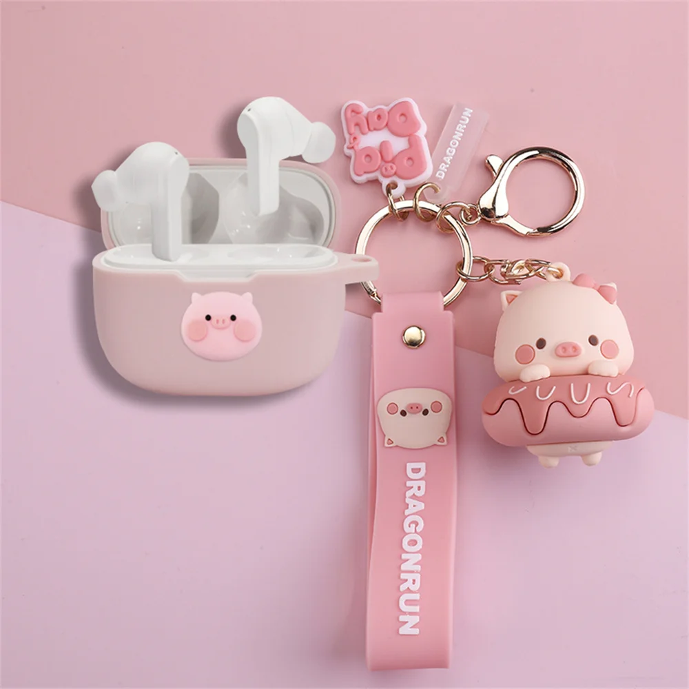 حار لطيف الكرتون أنيمي دور غرزة غطاء سماعة الأذن ل JBL موجة شعاع سماعة سماعة رأس لاسلكية صندوق مع قلادة جميلة