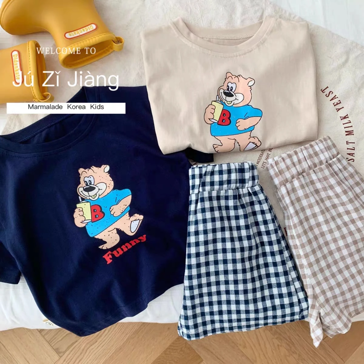 0 1 3 5year Old Boys Clothes Suit Summer Cartoon Short Sleeve Tees Shorts Two Piece Set Toddler Costume Kids Tracksuit Casual