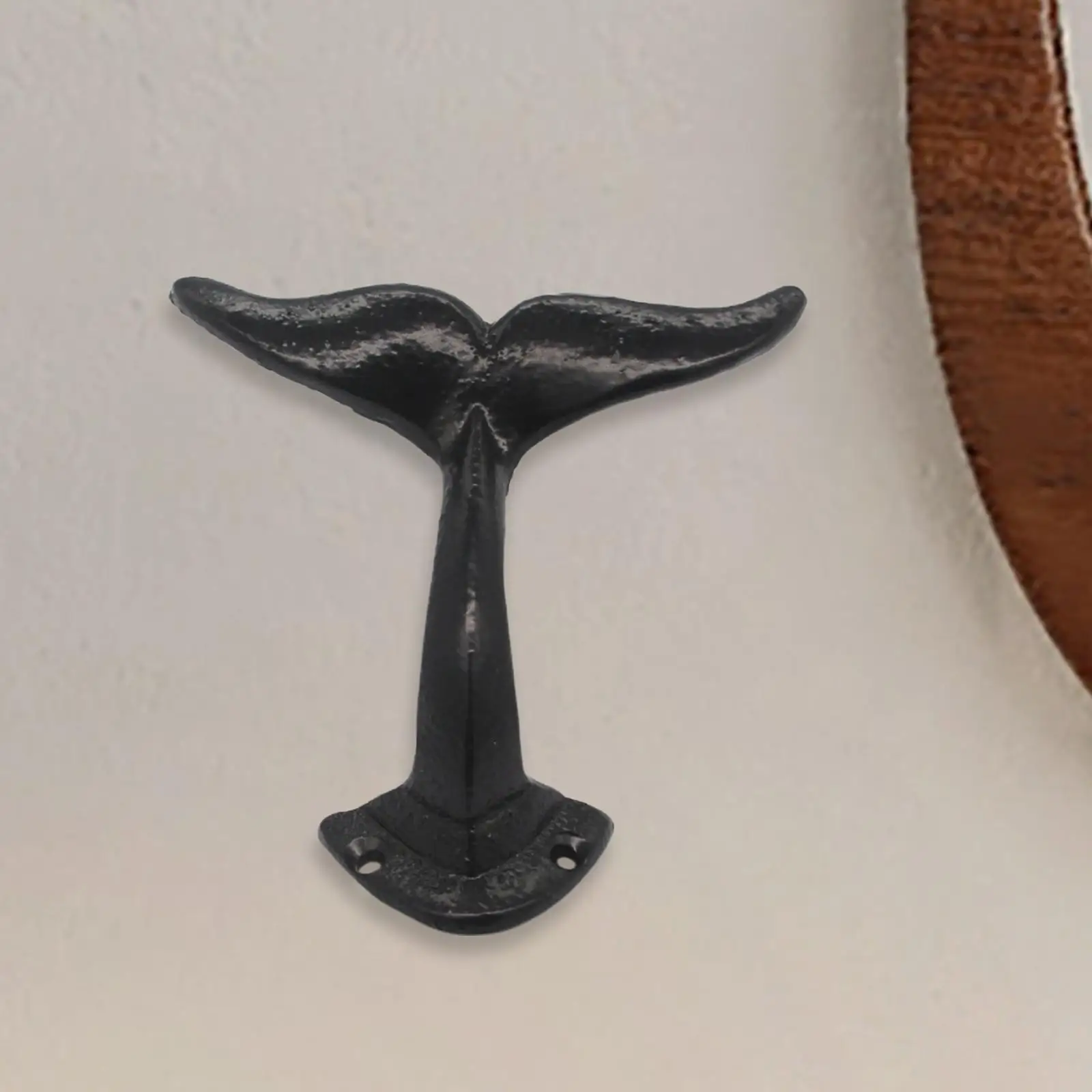 Whale Tail Hook Clothes Hook Cast Iron Whale Tail Wall Hooks for Towels Living Room