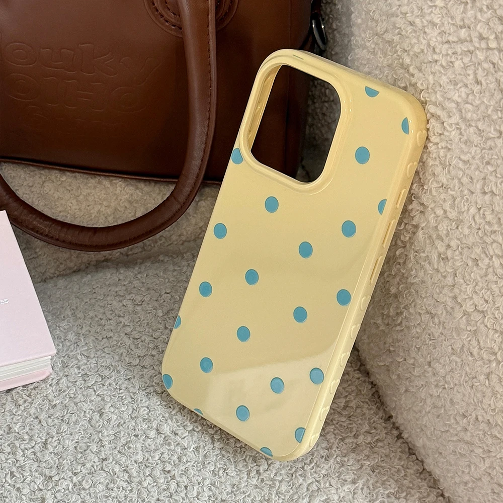 INS Niedliche Polka Dot Weiche Handyhülle für iPhone 14 16 15 17 18 Pro Max Koreanische Candy Pink Handy Schutzhülle Rückseite – Detail 15