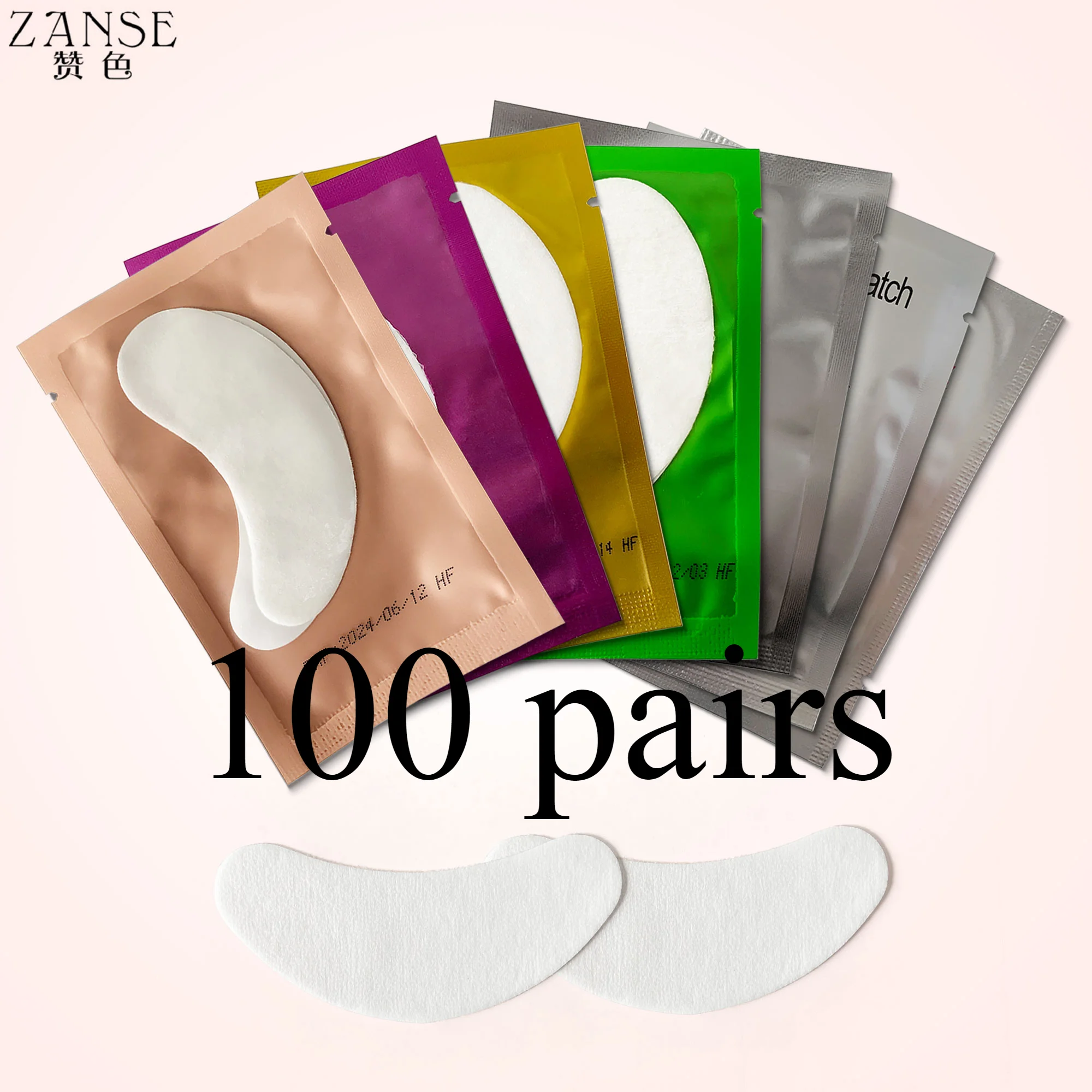 100Pairs Eyelash Pad Gel Hydrogel Eye Patch Grafting Under Eye Paper Sticker Fox Wraps Eyelash Extension Makeup Tools