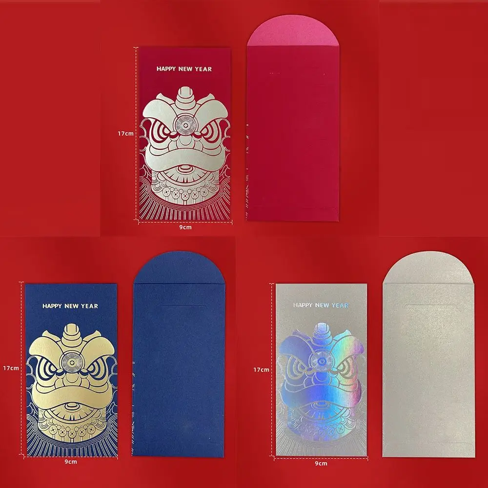 Roter Umschlag im chinesischen Stil, Drachenjahr, Goldprägung, festliches Neujahrsgeld, roter Umschlag, verdickt, traditionell