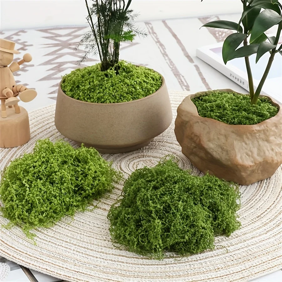 1 paquete de musgo artificial falso, 1,05 OZ DIY simulación musgo hierba micro diseño de paisaje para plantas en macetas, artes y manualidades, Terrari