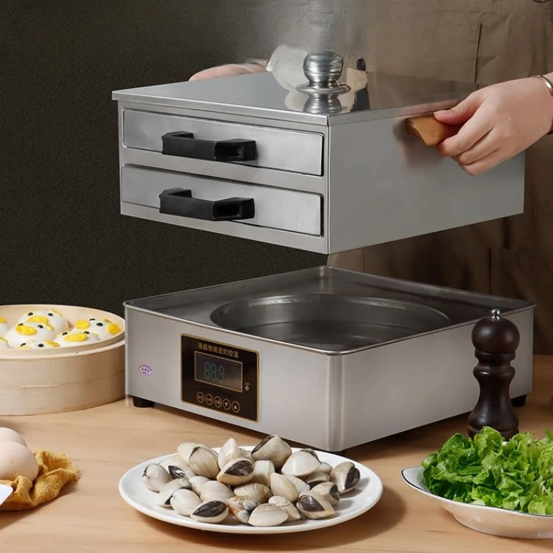 Household electric rice noodle machine Small breakfast rice noodle steamer Mini steamer 304 stainless steel thick drawer rice