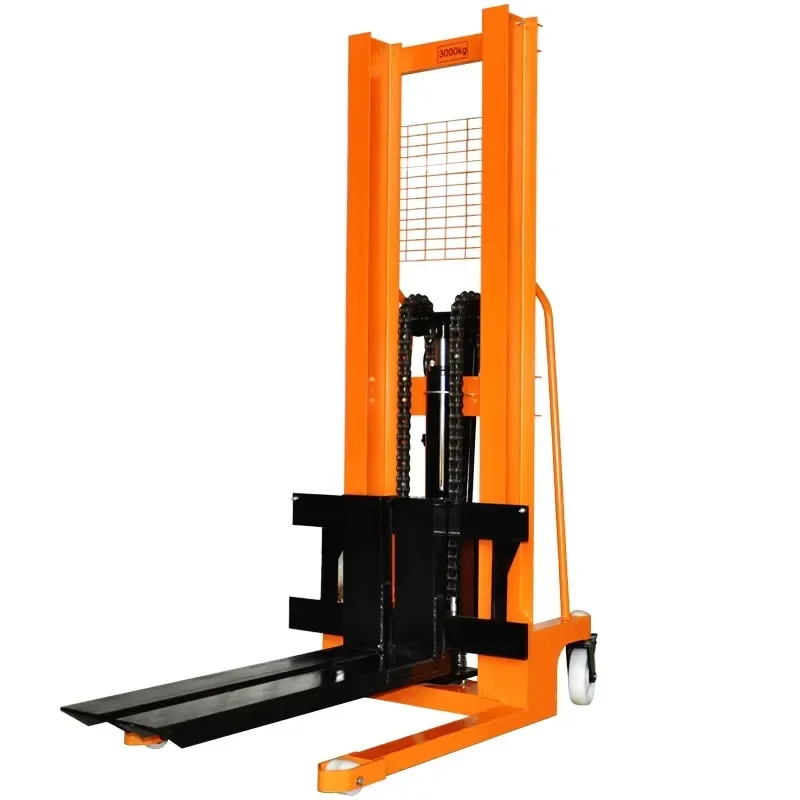 Hydraulic Manual Fork Stacker For Storehouses Light Pallet Stacking Package Lifting Indoor Inventory Sorting Packaging Tasks Use