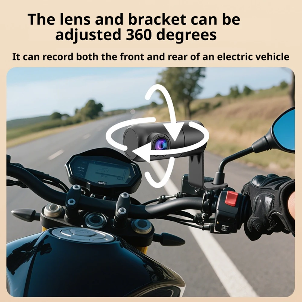 1080P Motorbike Dash Cam WiFi Detachable Main Unit WDR Night Vision USB Powered Loop Recording Universal Motorcycle Camera 3