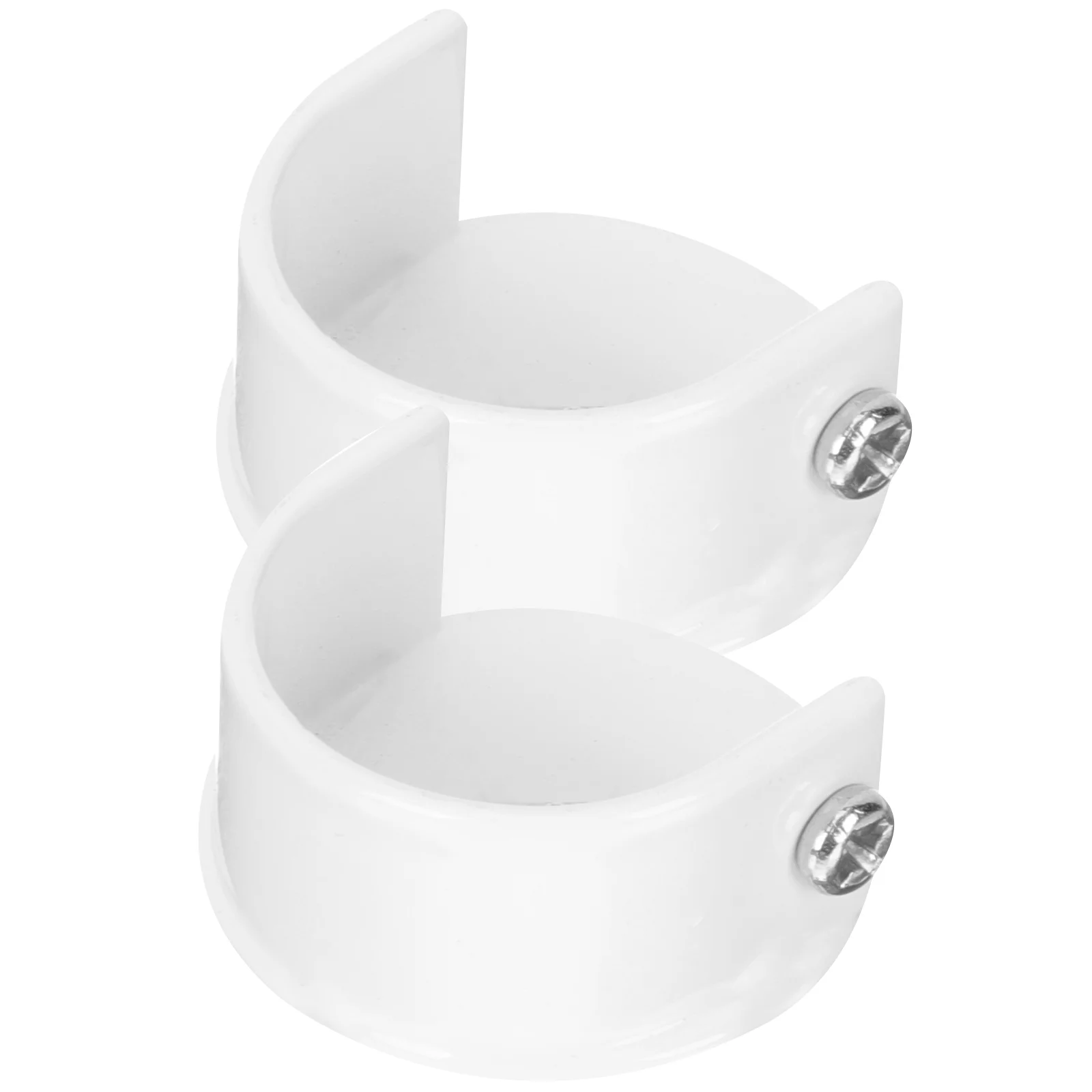 2 Pcs Curtain Rod Accessories Bracket Support Closet Pole Socket Holders Stands Brackets for Rods