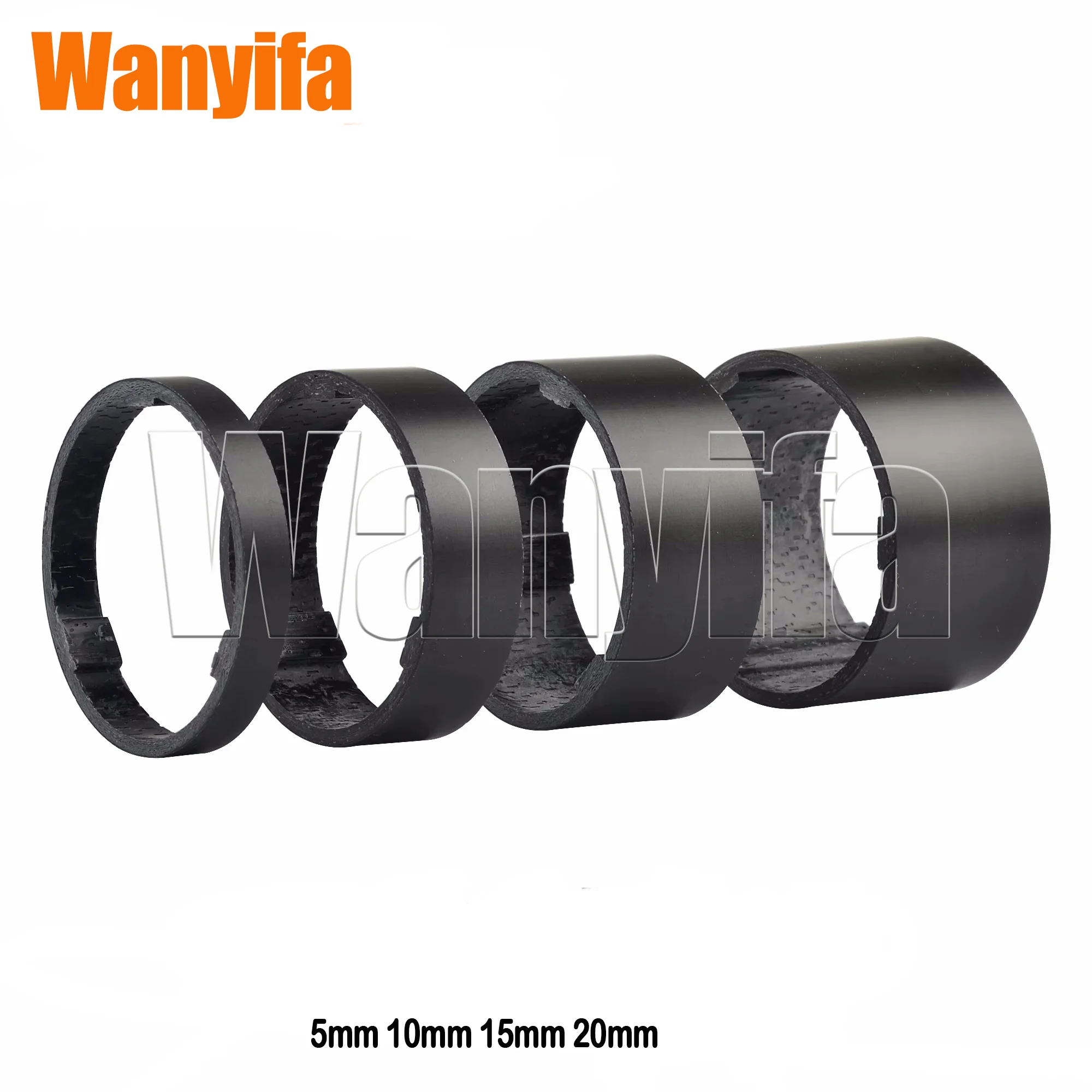 

Wanyifa 1-1/8 Inch Bicycle Full Carbon Fiber Headset Spacer Kit 5mm 10mm 15mm 20mm