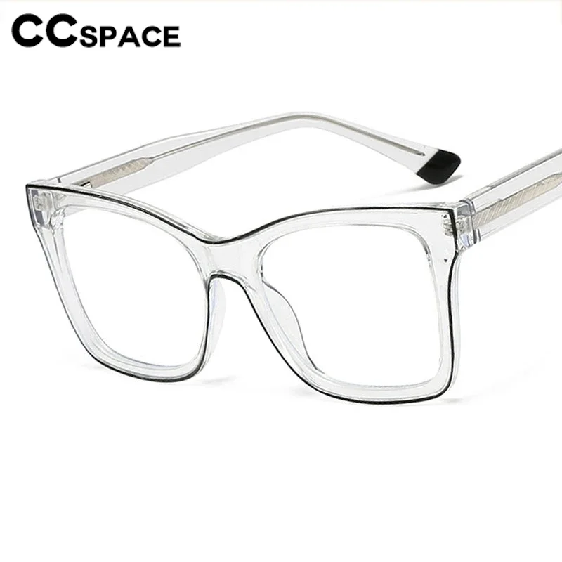 Square Blue Light Blocking Glasses Frame Lady Fashion Spring Hinge Optical Clear Spectacles Custom Prescription Eyeglass #301337