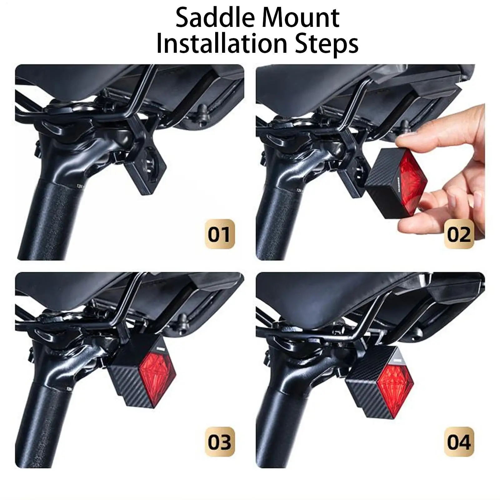 أضواء الدراجة الجبلية 4 أوضاع الذكية USB قابلة للشحن ركوب الملحقات الدراجة ضوء الفرامل للمنزل في الهواء الطلق الصيد العمل السفر