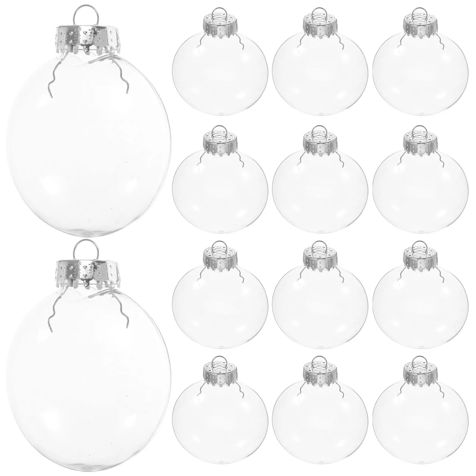 

20Pcs DIY Hanging Xmas Tree Balls Transparent Empty Christmas Ball Decorations Xmas Party Ornaments Holiday Tree Decor